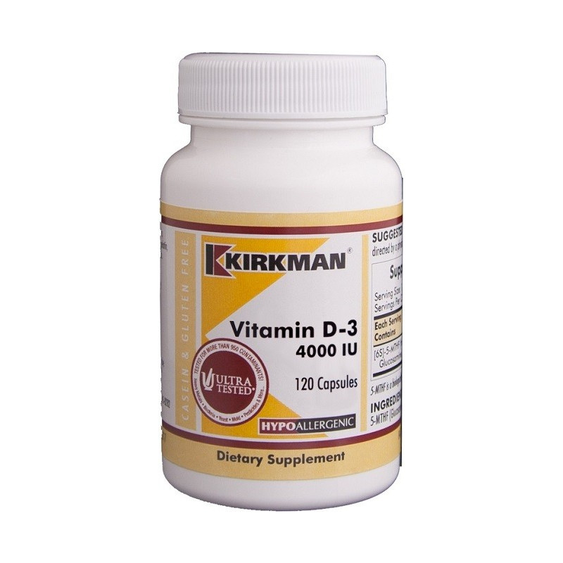 Vitamin D-3 4000 IU (Hypoallergenic) 120 kaps. Kirkman