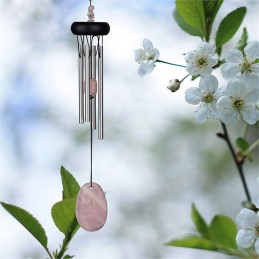 Dzwonek wietrzny ROSE QUARTZ (Różowy kwarc) Precious Stones