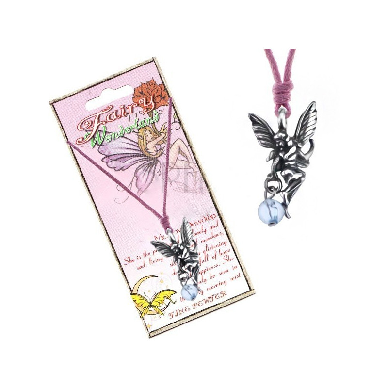 Naszyjnik na sznurku / Wróżka z kroplą wody FAIRY WONDERLAND