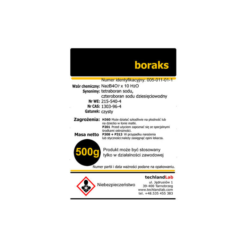 Boraks - tetraboran sodu 500 mg
