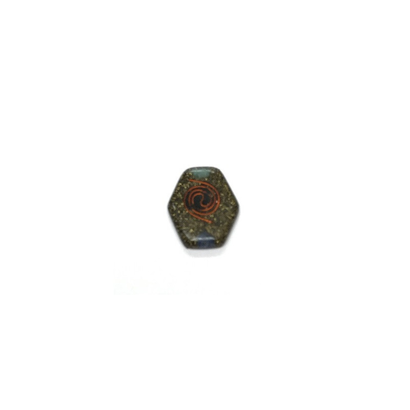 Odpromiennik orgonitowy na komókę - sześciokąt 22 x 15 mm /91/