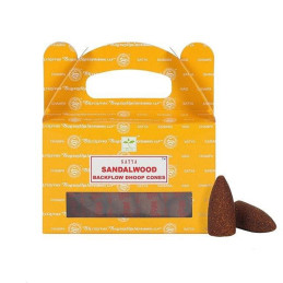 Kadzidełka stożkowe Backflow SANDALWOOD (z przepływem wstecznym)