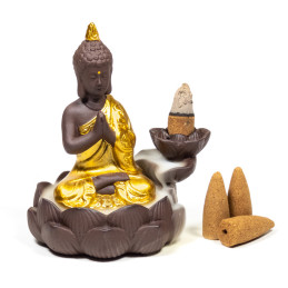 Kadzielniczka ceramiczna Backflow BUDDHA z przepływem zwrotnym