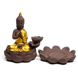Kadzielniczka ceramiczna Backflow BUDDHA z przepływem zwrotnym