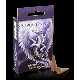 Kadzidła stożkowe SILVER DRAGON od Anne Stokes (15 szt)