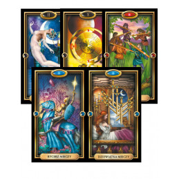 POZŁACANY TAROT kieszonkowy, Ciro Marchetti & Barbara Moore (książeczka + karty)