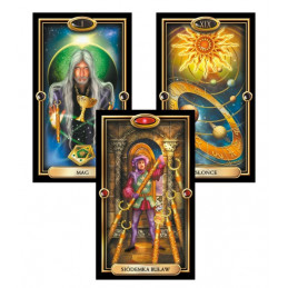POZŁACANY TAROT kieszonkowy, Ciro Marchetti & Barbara Moore (książeczka + karty)