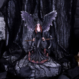 Take my Soul - Weź moją duszę - Gotycka figurka Kobiety-Żniwiarza z kosą (23,5 cm)