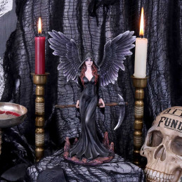 Take my Soul - Weź moją duszę - Gotycka figurka Kobiety-Żniwiarza z kosą (23,5 cm)