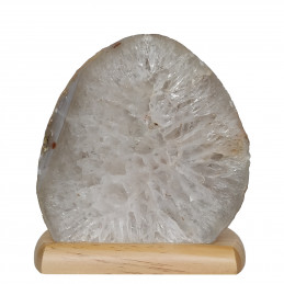 Lampa z Agatu na drewnianej podstawie (3,13 kg)