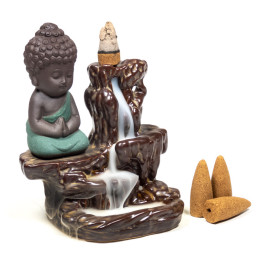 Kadzielniczka ceramiczna Backflow LITTLE BUDDHA z przepływem zwrotnym