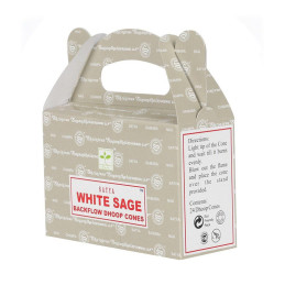 Kadzidełka stożkowe Backflow WHITE SAGE (z przepływem wstecznym)