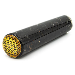 Orgonitowa różdżka do masażu z turmalinem + kwiat życia (10 cm)