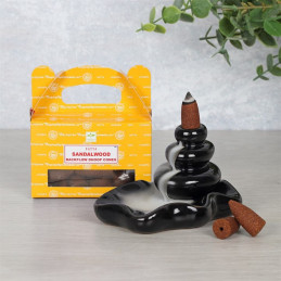 Kadzidełka stożkowe Backflow SANDALWOOD (z przepływem wstecznym)