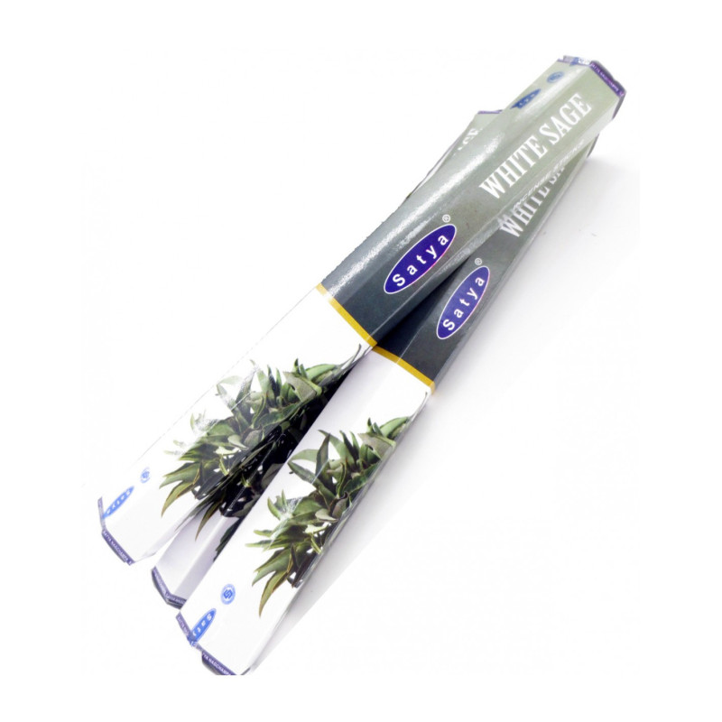 Kadzidełka WHITE SAGE Satya (hexagon 20 sztuk)