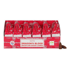 Kadzidełka stożkowe DRAGON'S BLOOD Satya Backflow (kadzidełka z przepływem wstecznym, zwrotnym)