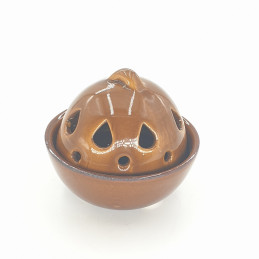 Kadzielniczka ceramiczna brązowa do klasycznych kadzidełek stożkowych